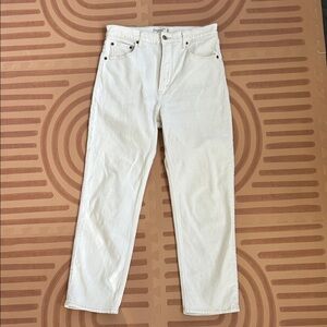 Abercrombie & Fitch Cream High Waisted Jeans